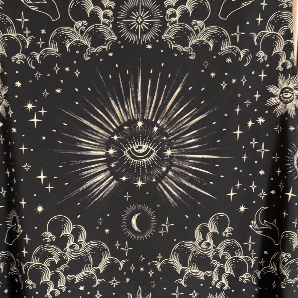 Blackmilk Black Celestial Pattern Sleeveless Blou… - image 5